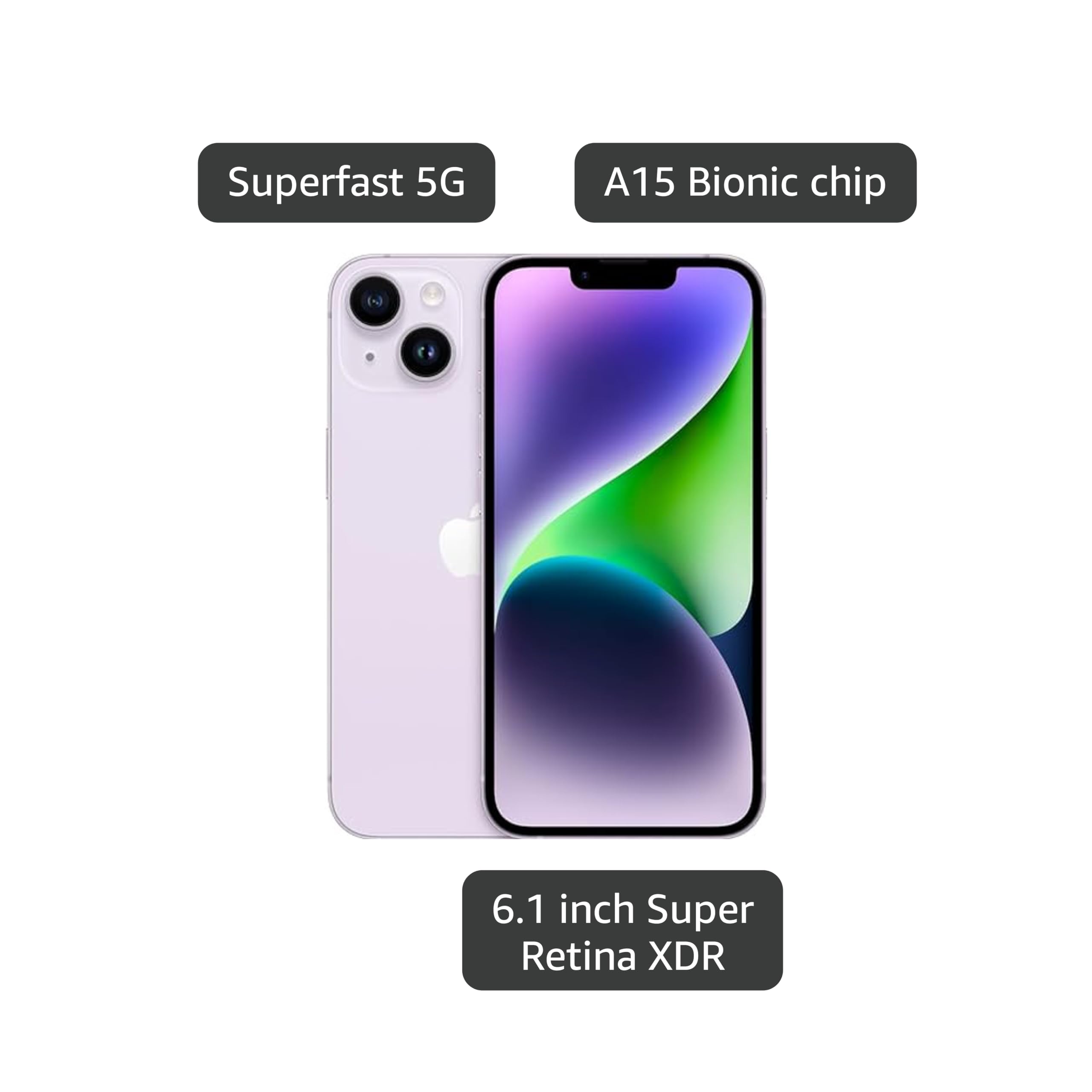 Amazon.com: Apple iPhone 14, 256GB, Purple for T-Mobile (Renewed